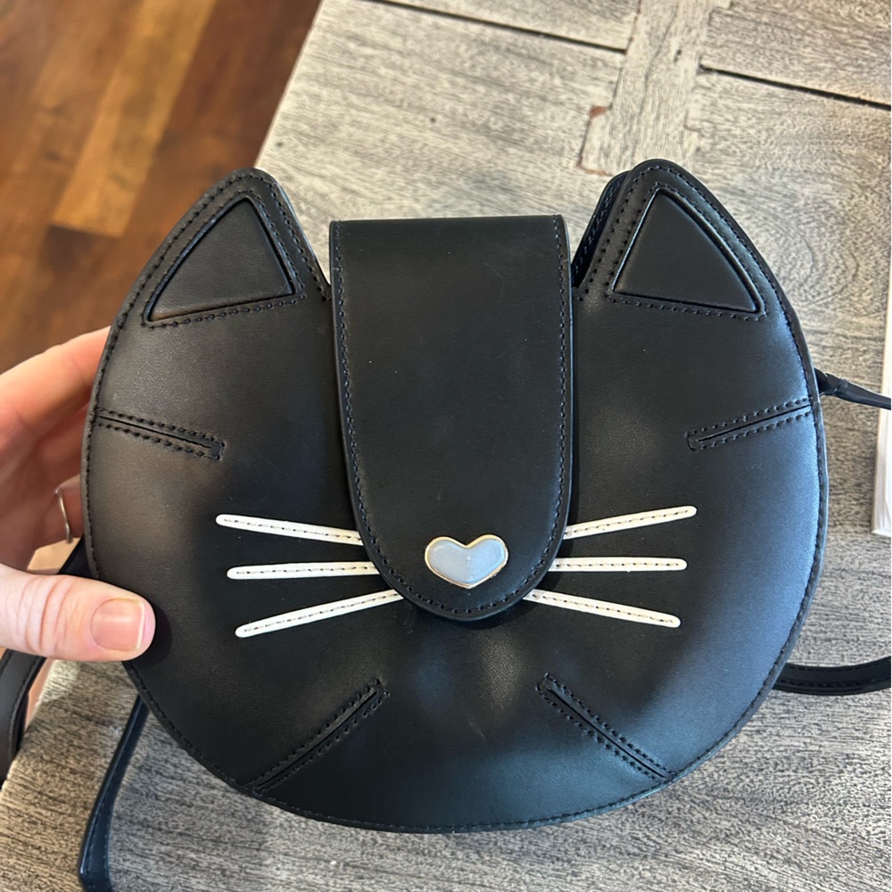 Kate spade meow whiskers Cat-Shaped Crossbody Bag black